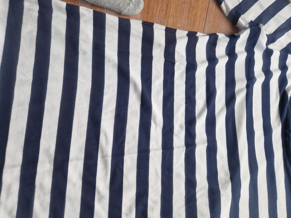 Bluzka tunika L w paski marynarska