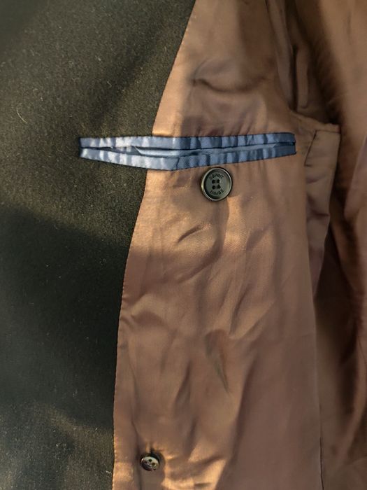 Czarny dwurzędowy płaszcz Esprit 48 z kieszeniami