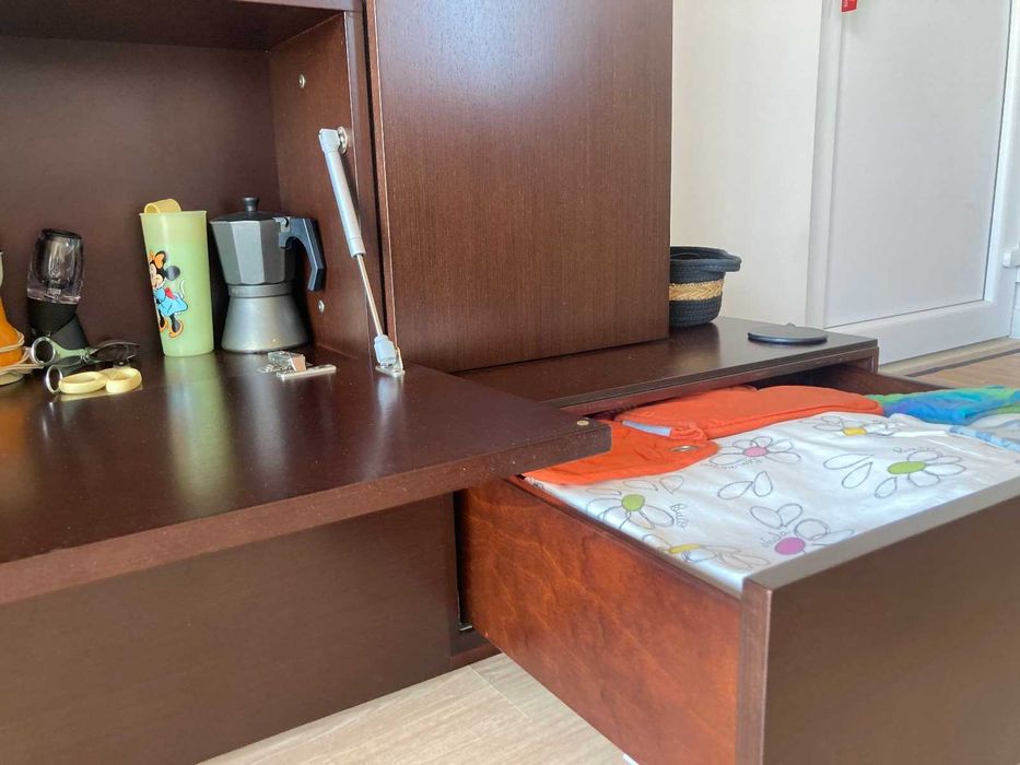 MÓVEL DE SALA MODERNO EM MADEIRA MACIÇA WENGUÊ