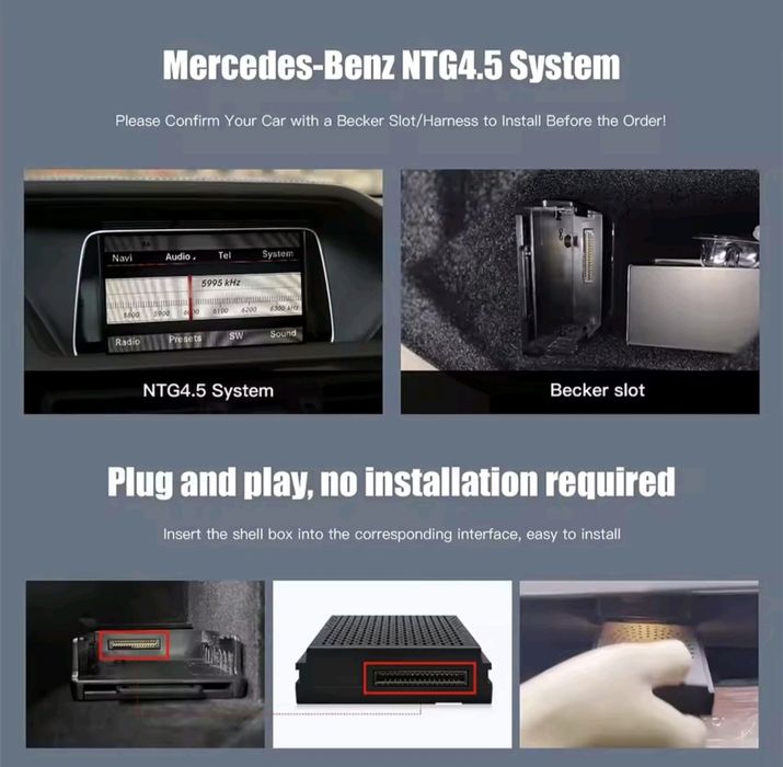 Адаптер Carplay і Android Auto для Mercedes Benz 4.5 NTG