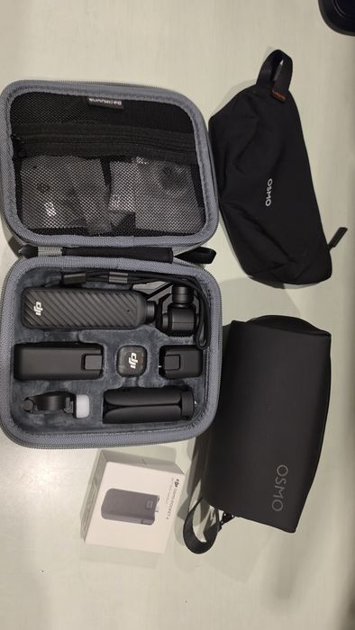 DJI osmo pocket 4 + care 2 lata + dodatkowa bateria  DJI + pokrowiec