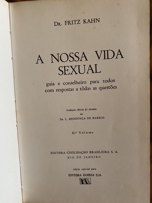 Coleção enciclopedia didática escolar adultos 3 livros antigos 1970 A nossa vida sexual