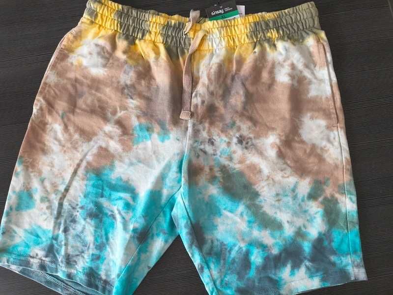Spodenki tie dye szorty męskie r. XL