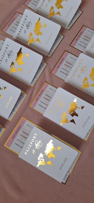 Zaproszenie ślubne paszport