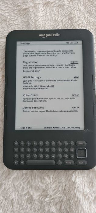 Kindle 3 czytnik e-book 3G wersja