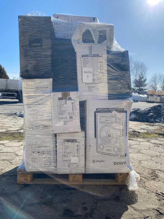 Sprzedam– MIX PALET KAT. A/B/C Sprzęt nagłośnieniowo-oświetleniowy