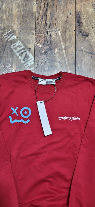 Off white bluza bordowa bordo męska młodzieżowa unisex S