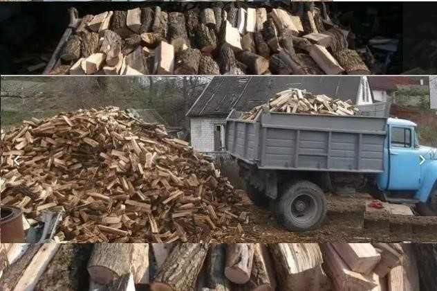 Дрова колоті рубані дуб, ясен твердих порід укладені з доставкою 8,3 куб