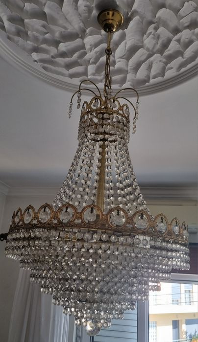 Candeeiro de  cristal  antigo