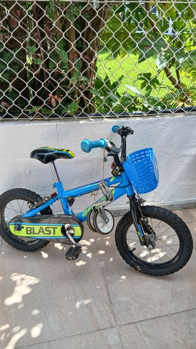 Bicicleta BERG Blast 14" com Rodinhas e Cesto Patrulha Pata - Usada