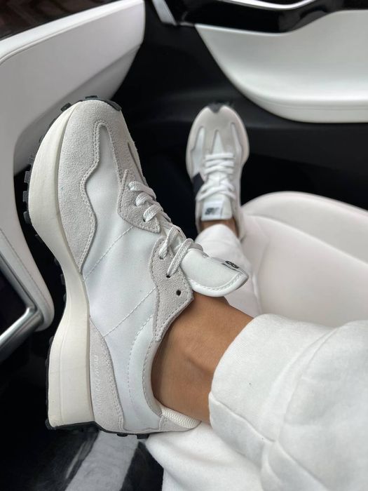 Кросівки Кроссовки New Balance 327 White Black Чорний Білий Кросовки демісезон