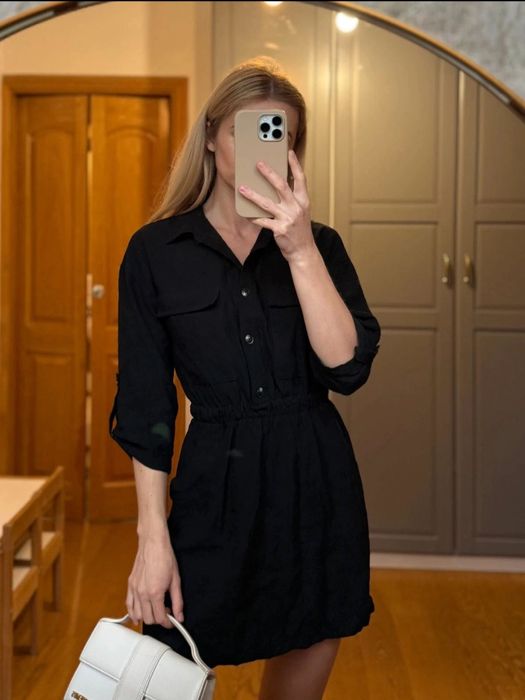 Sukienka Pull&Bear czarna klasyczna