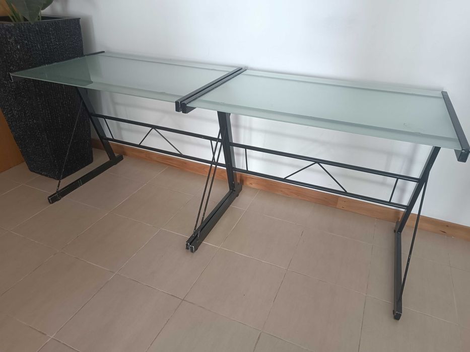 Mesas escritório em vidro