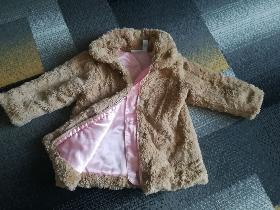 Płaszczyk, futerko dla dziewczynki, 2 latka