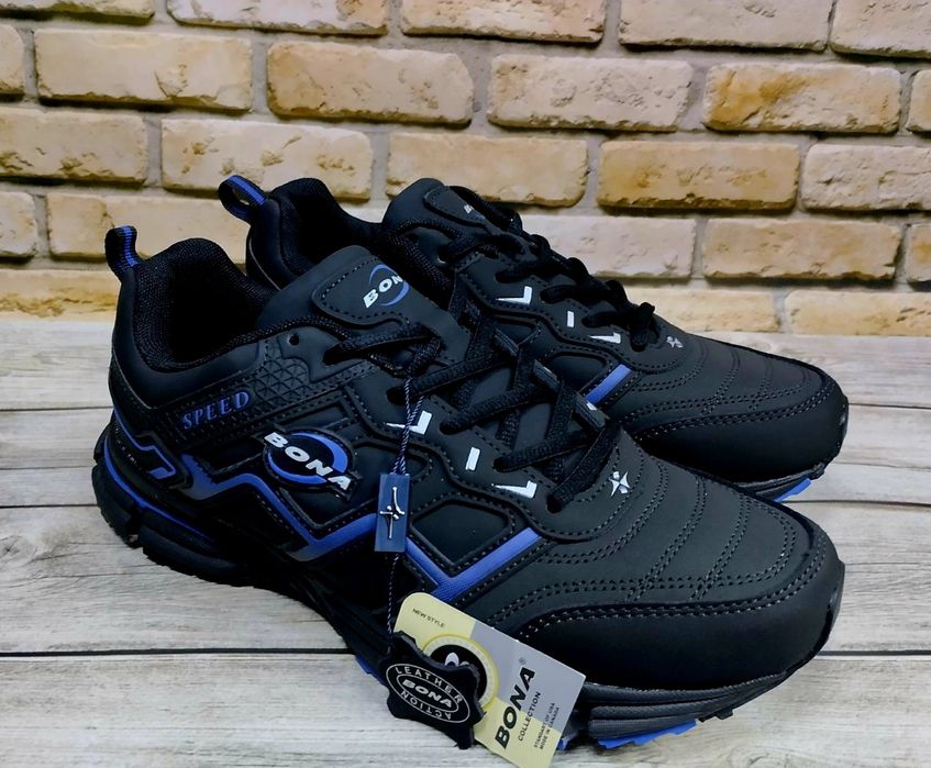 Шкіряні чоловічі кросівки Bona 926L  41.44.45p