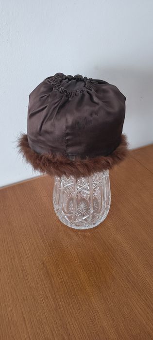 Czapka toczek z naturalnego futra