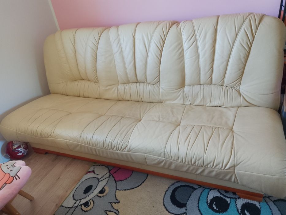 Skórzana wersalka + 2 fotele