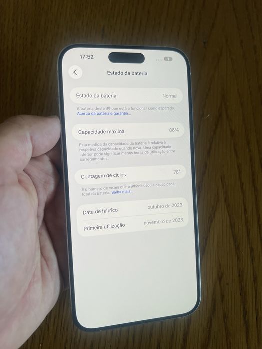 Iphone 15 pro max 256gb branco
