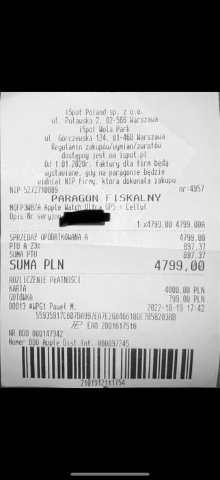 Apple Watch Ultra GPS + Cellular