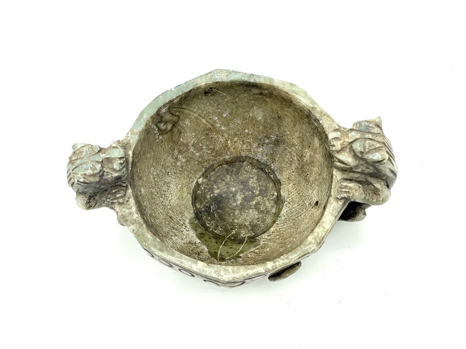 Incensário, queimador de incenso em pedra jade seculo 19