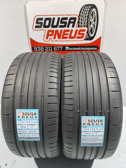 2 pneus semi novos good Year 275-35R20 Oferta dos portes