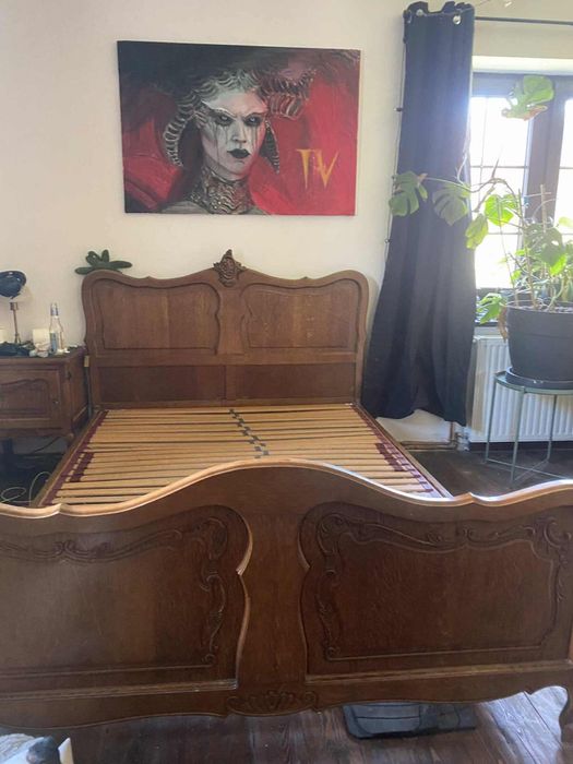 Zestaw mebli ludwik ludwikowskich dąb szafa toaletka łóżko