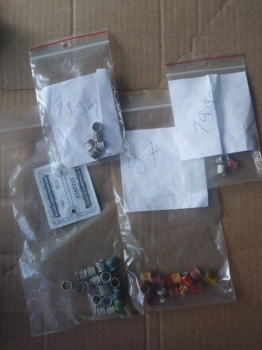 Obraczki dla golebi stare