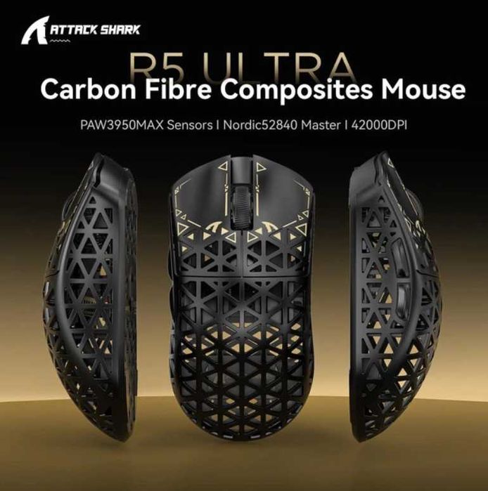 Ігрова Мишка ATTACK SHARK R5 ULTRA White/Black