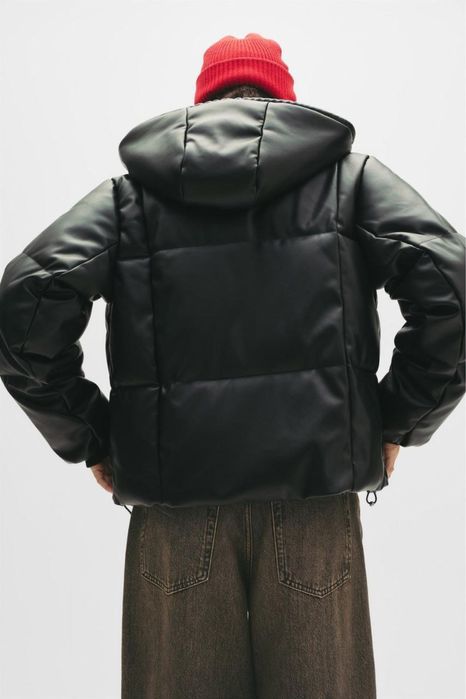 Стьобана куртка зі штучної шкіри s l