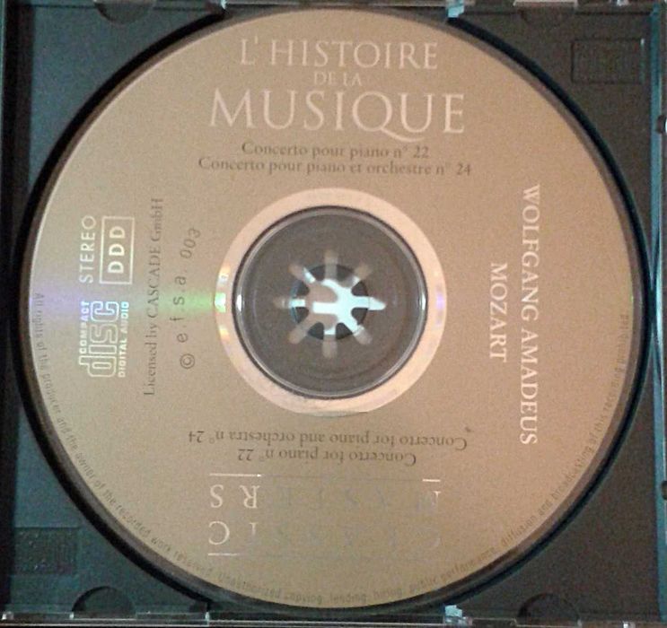 Mozart Concertos 22 e 24. Pazzini + Gantvarg. FOLI