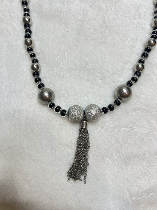 Srebrno czarny naszyjnik 3