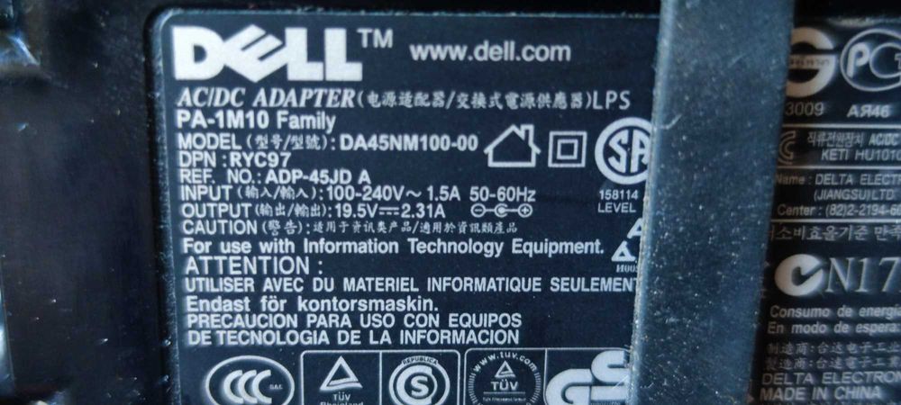 Transformador Dell portatil