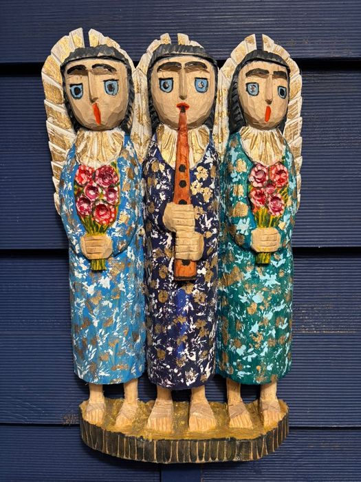Trio anielskie - rzeźba ludowa - A. Kaminski