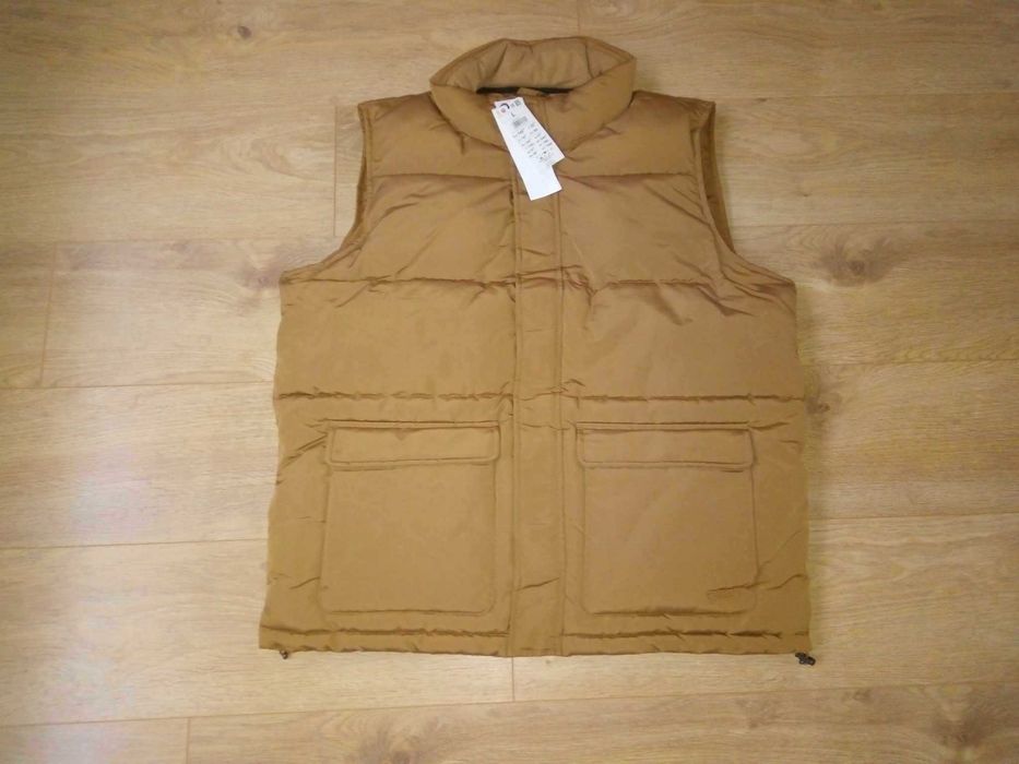 Pikowana kamizelka męska Cropp musztardowy brązowy ciepły rozmiar L