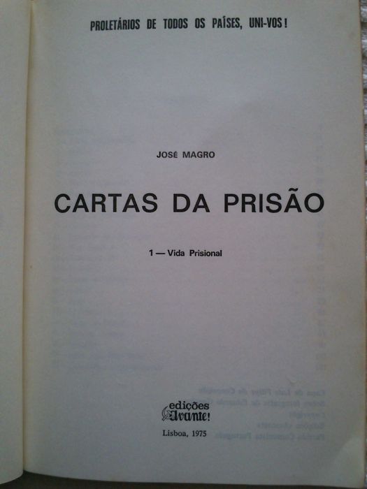 livros ,Viagem do Elefante, Cartas da prisão