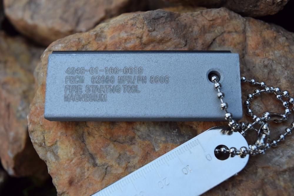 fire starter flint de magnésio do exército para sobrevivência