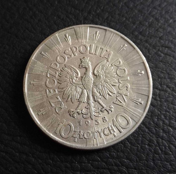 10 złotych Piłsudski 1938 rok srebro Rzadki
