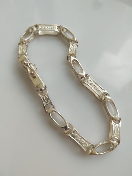 Срібний браслет 30г Cartier чоловічий мужской серебряный браслет 925°