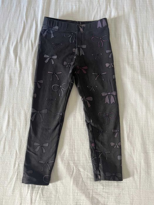 Leggings Zara cinzento-escuro com laços, 4 anos
