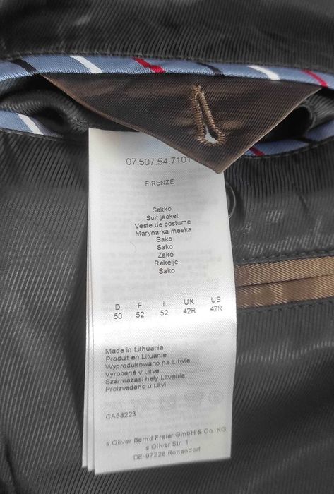 Стильний чоловічий піджак S.Oliver (серія Firenze) шоколадного кольору