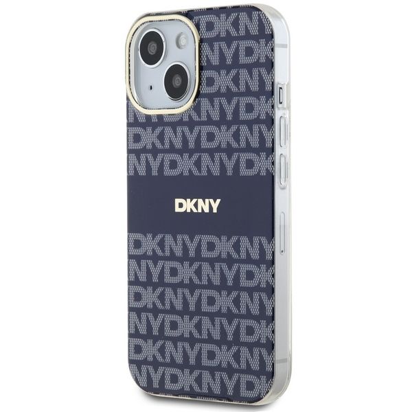 Etui DKNY IML Mono i Stripe MagSafe na iPhone 15 / 14 / 13 - niebieskie