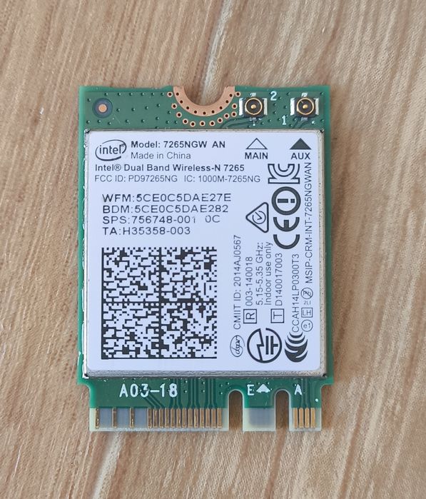Karta sieciowa WiFi Intel Dual Band Wireless-N 7265 M.2 Bluetooth 4.2