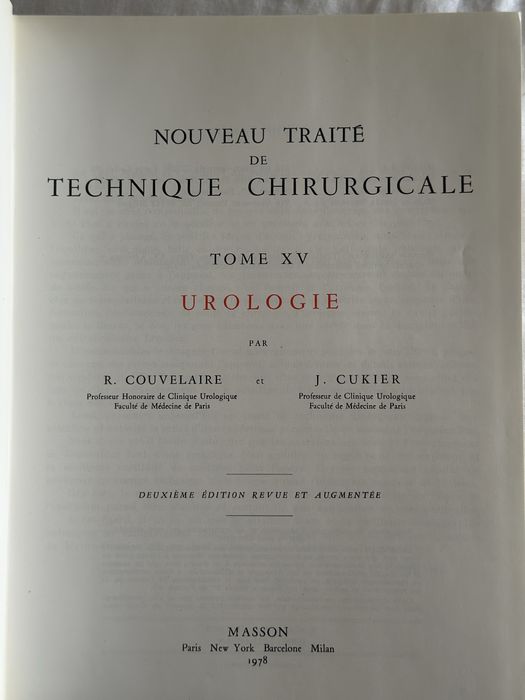 Nouveau traité de technique chirurgicale Tome XV