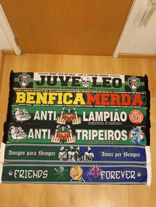 Cachecol ultras futebol cetim novo, artigo de coleção, escolhe o teu!
