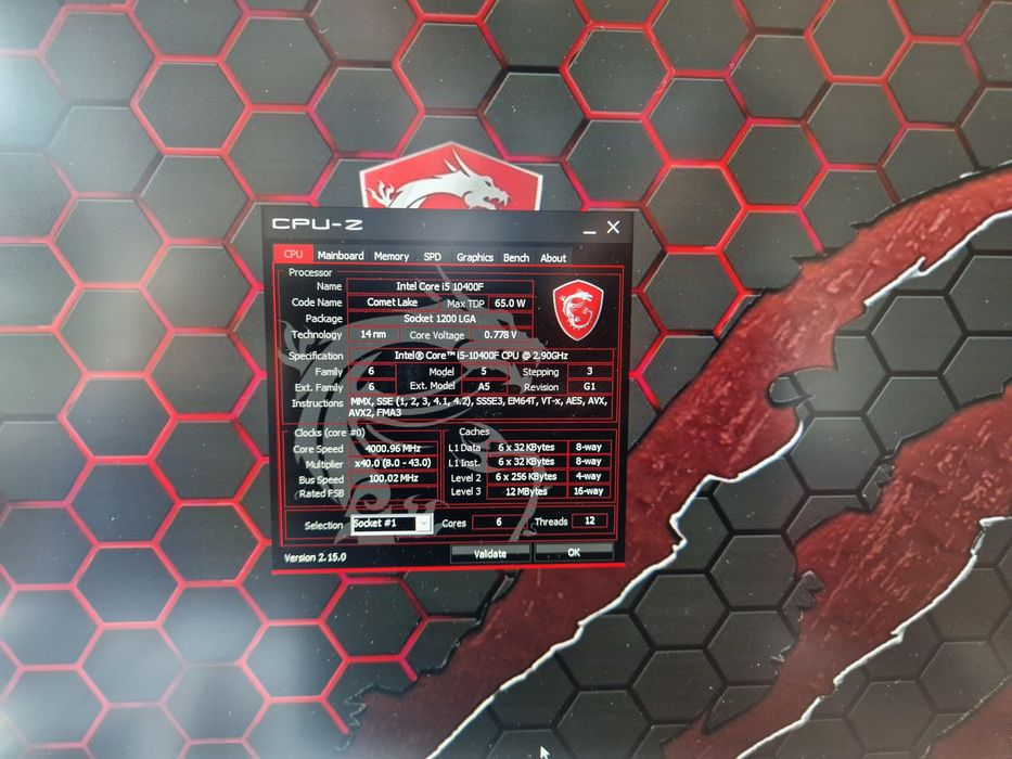 OC komp i5 10400f, MSI Bazooka b560m, GTX1060, DVD-R, BEZ RAMU