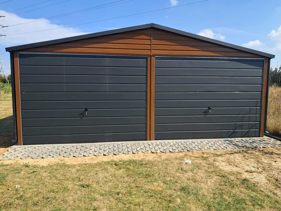 Garaż blaszany 6x5 Wzmocniony PROFILAMI. Producent SZYBKA REALIZACJA