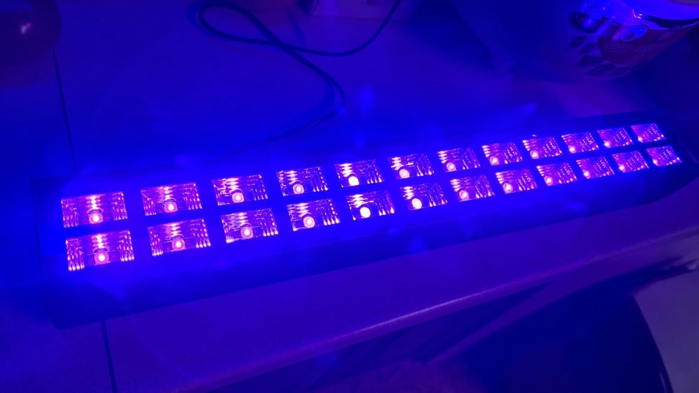Lampa UV led DMX Dj 24x3W mocna strobo UV