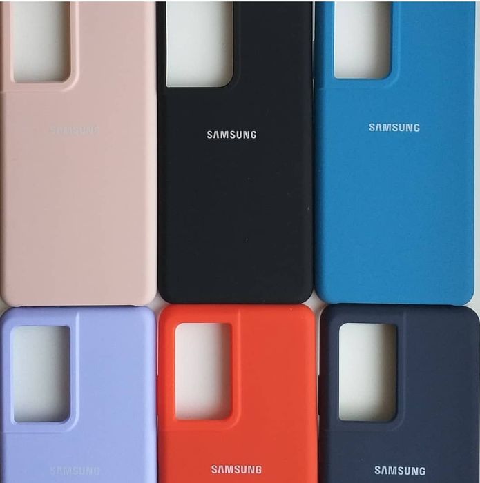 Чехол силиконовый Самсунг S21 Ultra. Soft-touhc покрытие.