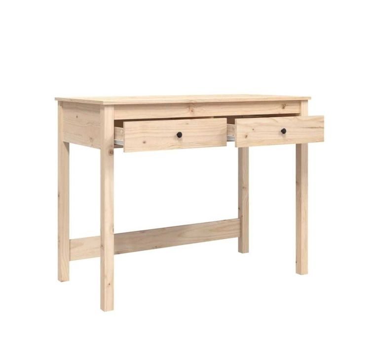 Secretária VIDAXL Marrom Madeira (100x50x78) - Pinho Maciço