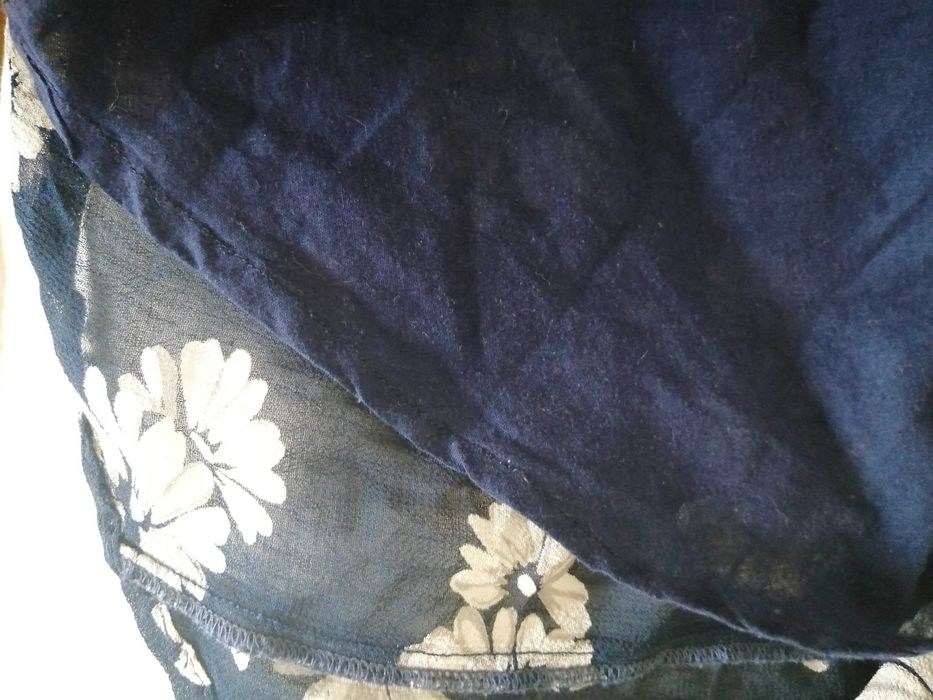 Debenhams D Perkins 38M / 40L sukienka maxi skos granatowa bez rękawów